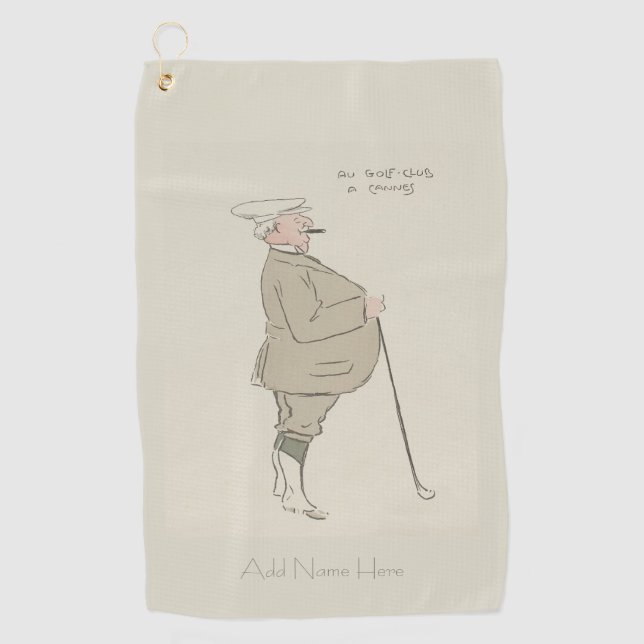 Serviette de golf de Golfeurs Vintages personnalis (Devant)