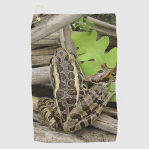 Serviette de golf de grenouille de léopard