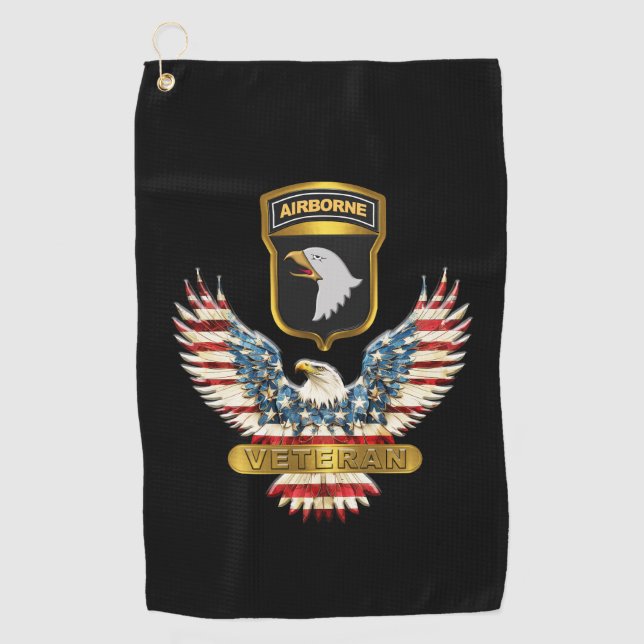 Serviette de golf de la 101e division aéroportée (Devant)