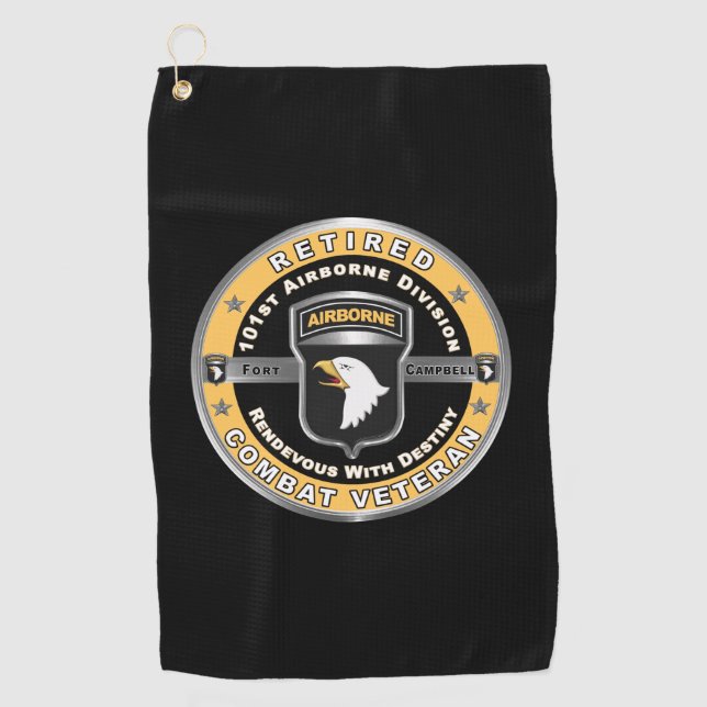 Serviette de golf de la 101e division aéroportée (Devant)