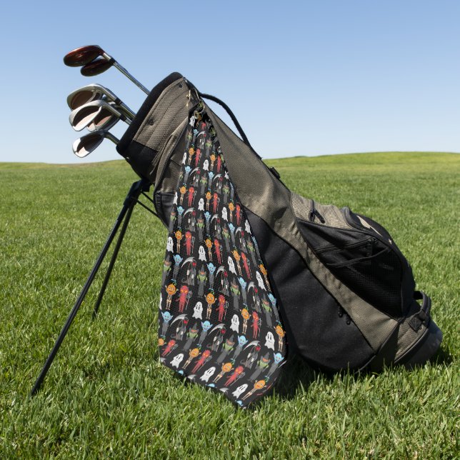 Serviette de golf de la fête d'Halloween (Vert)