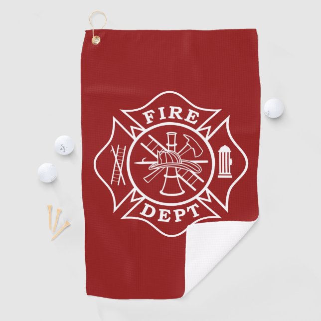 Serviette de golf de sapeur-pompier (En situation)
