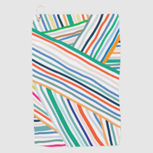 Serviette de golf de Stripes colorées