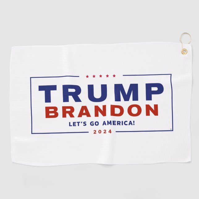 Serviette de golf de Trump Brandon 2024™ Election  (Horizontal)