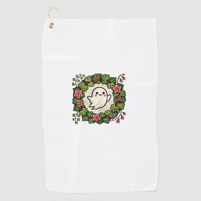 Serviette De Golf Débardeur d'illustration de fantôme mignon mais Éf (Devant)