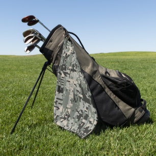 Serviette De Golf Décor Motif de Pixel Camo de la Forêt-Noire sur un