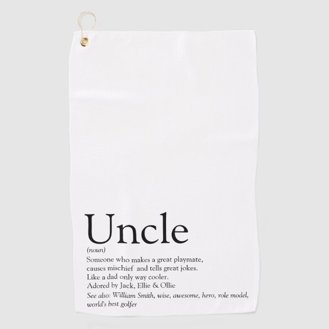 Serviette De Golf Définition de tonton moderne et amusante (Devant)