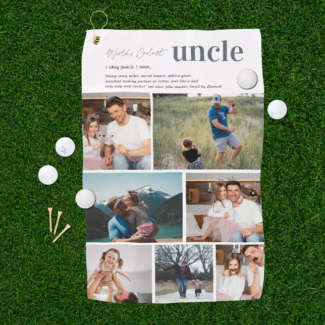 Serviette De Golf Définition d'oncle | 7 Photo Personnalisée (Créateur téléchargé)