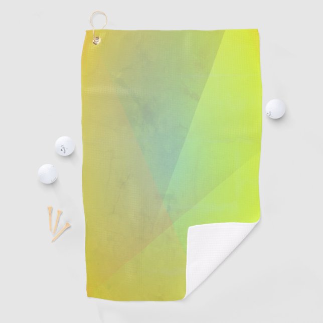 Serviette De Golf Dégradé géométrique jaune moderne (En situation)