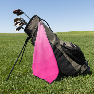 Serviette De Golf Dégradé rose chaud motif en maille géométrique