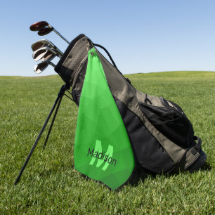 Serviette De Golf Dégradé vert clair géométrie motif maille Monogram