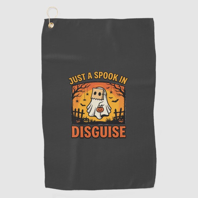 Serviette De Golf Déguisement de fantôme Halloween (Devant)