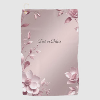 Serviette De Golf Delicate Pink Floral Golf Towel