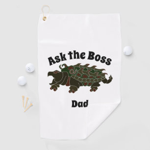 Serviette De Golf Demandez à la tortue Snapping du père du patron
