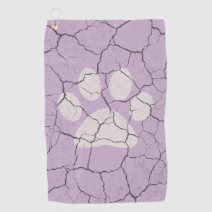 Serviette de golf d'Empreinte de patte animal viol