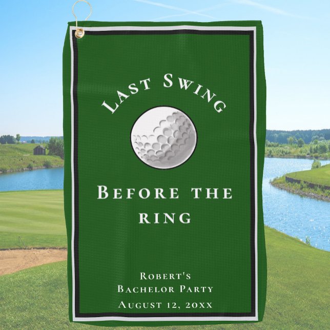 Serviette De Golf Dernier Swing avant l'enterrement de vie de garçon (Créateur téléchargé)