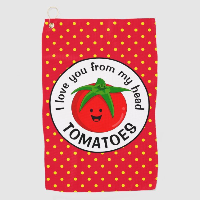 Serviette De Golf Des tomates de ma tête (Devant)