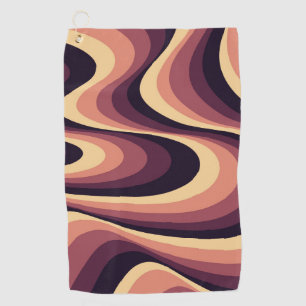 Serviette De Golf Design abstrait violet, rose et beige