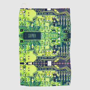 Serviette De Golf Design de carte de circuit imprimé moderne Ajouter