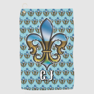 Serviette De Golf Design De Golf Élégant Personnalisé Fleur De Lis