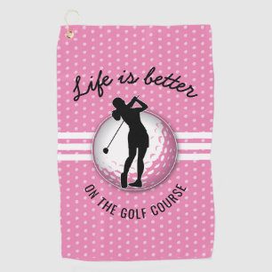 Serviette De Golf Design élégant de Golfeur pour femmes