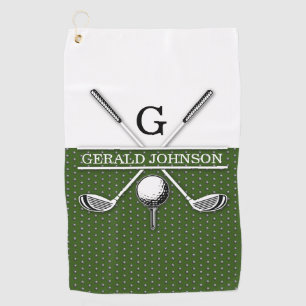 Serviette De Golf Design élégant de monogramme de golf