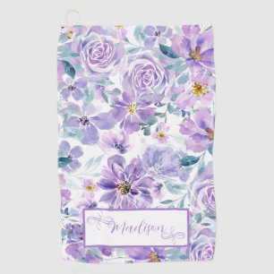 Serviette De Golf Design floral pourpre
