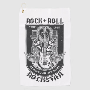 Serviette De Golf Design Guitar Rock