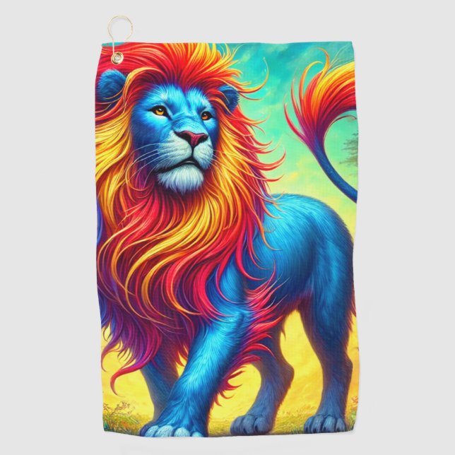 Serviette De Golf Design Lion (Devant)