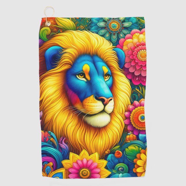 Serviette De Golf Design Lion (Devant)