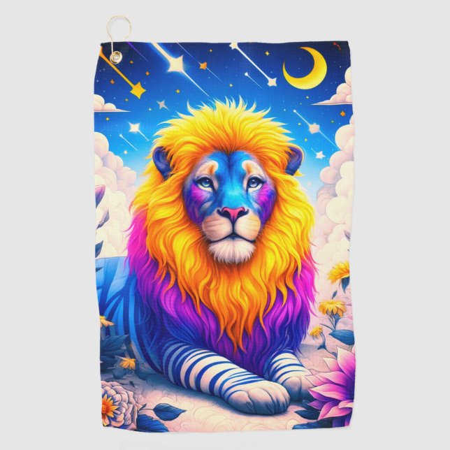 Serviette De Golf Design Lion (Devant)