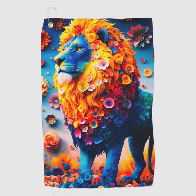 Serviette De Golf Design Lion (Devant)