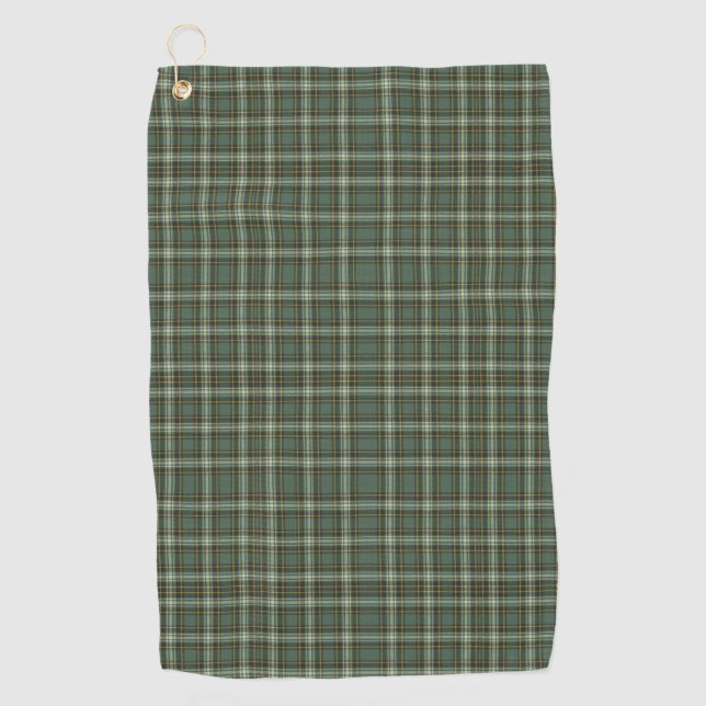 Serviette De Golf Design Plaid Jaune Plaid Joli Vert (Devant)