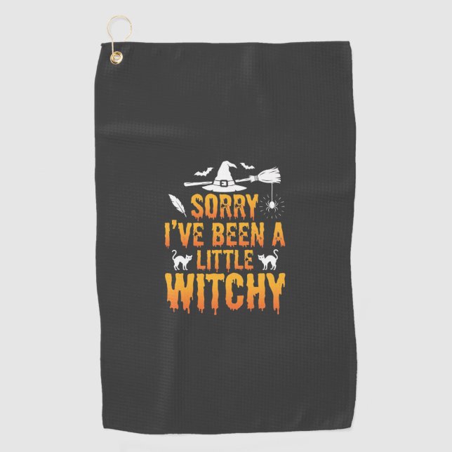 Serviette De Golf Désolée, j'ai été un peu sorcière Halloween (Devant)