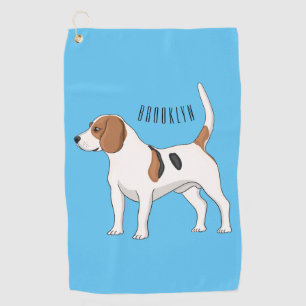 Serviette De Golf dessin animé de chien beagle
