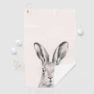 Serviette De Golf Dessin au crayon de lapin
