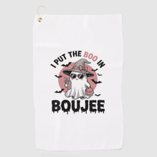 Serviette De Golf Dessin de gravure vintage Halloween fantôme Boujee
