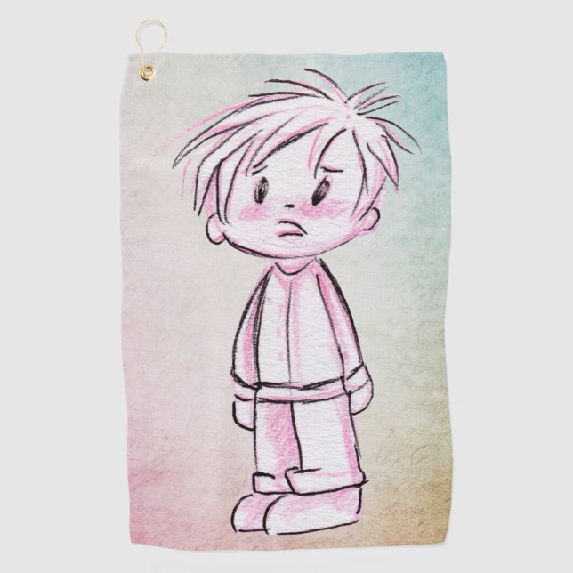 Serviette De Golf Dessin d'enfant garçon (Devant)