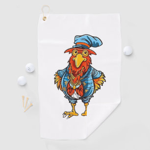 Serviette De Golf Dessin du coq Posséder du poulet