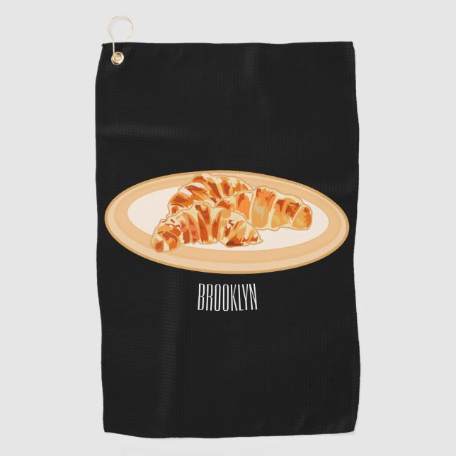 Serviette De Golf Dessin du Croissant (Devant)