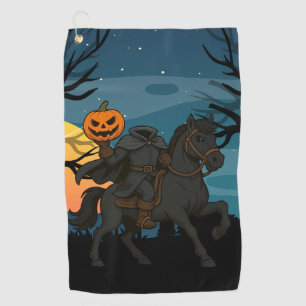 Serviette De Golf Dessin Halloween/Automne Horseman sans tête