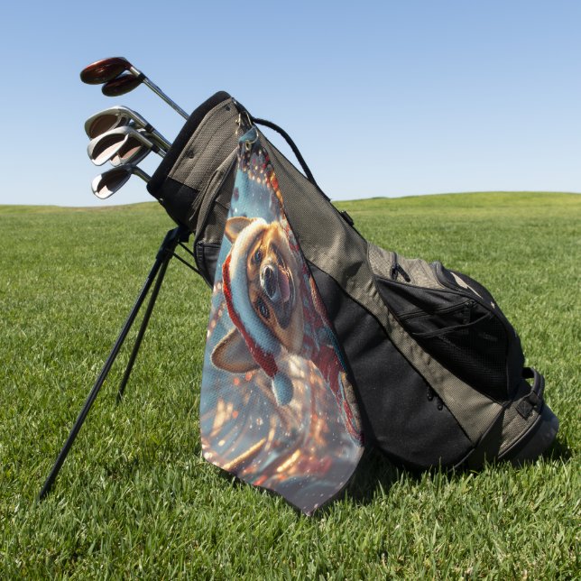 Serviette De Golf Dessous de verre roulette de chien Malinois belge  (Vert)