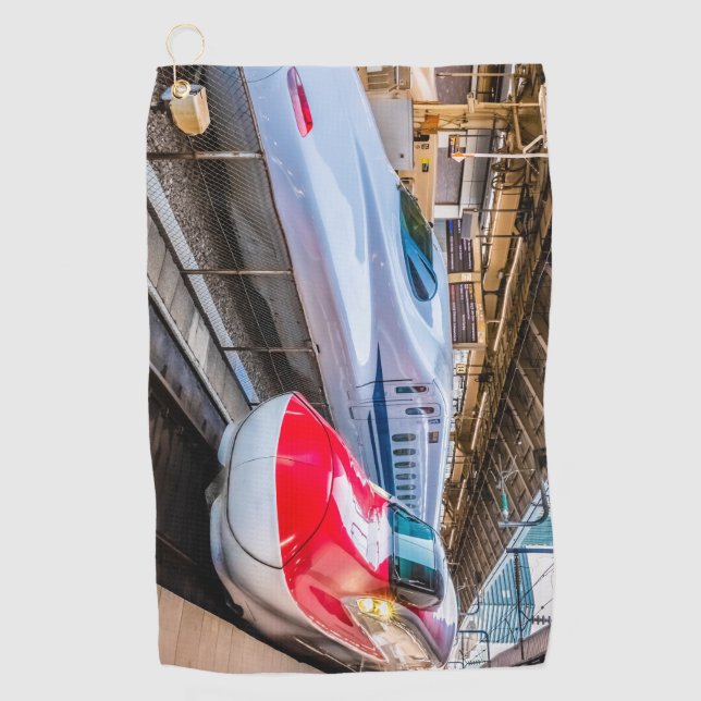 Serviette De Golf Deux Shinkansen à la gare de Tokyo (Devant)