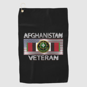 Serviette De Golf Deuxième vétéran de la cavalerie blindée en Afghan