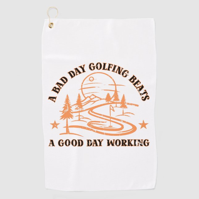 Serviette De Golf Devis de golf amusant | Amateur de golf (Devant)