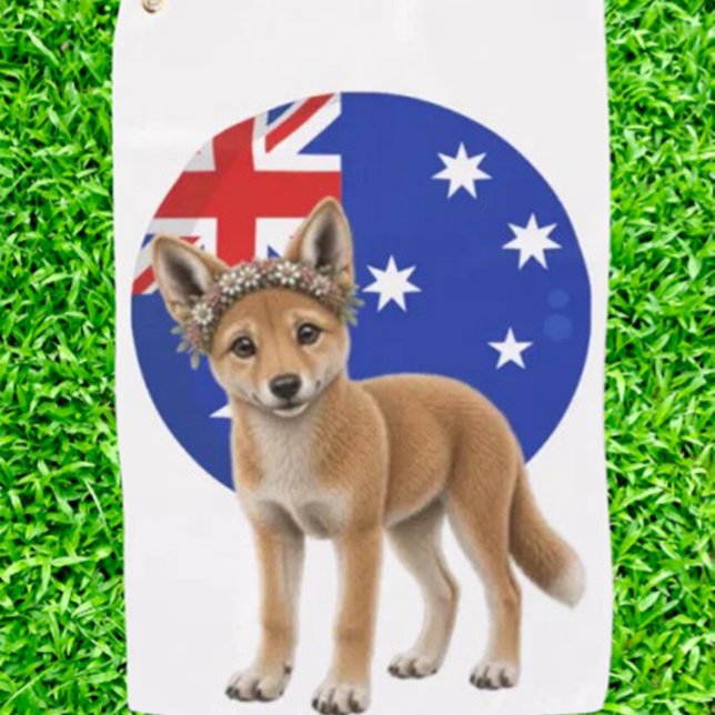 Serviette de golf Dingo A Little Piece of Australi (Créateur téléchargé)