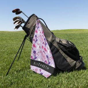 Serviette De Golf Dinosaures Spatiaux, Dinosaures Mignons, Étoiles,