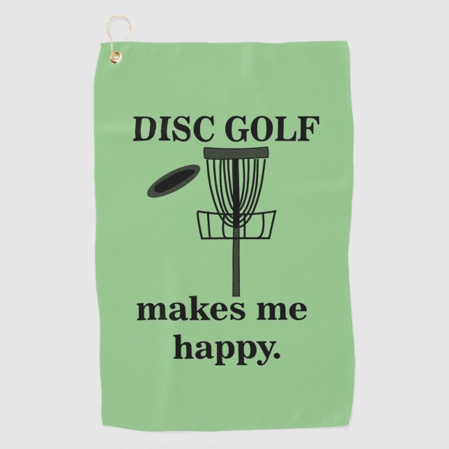 Serviette De Golf Disc Golf Me Rend Heureux Disc Golf  (Devant)