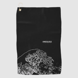 Serviette De Golf Disque ambigu Golf minimal Vague Disque Serviette