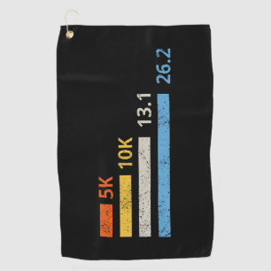 Serviette De Golf Distances de course I - 5K 10K 13,1 26,2 Marathoni